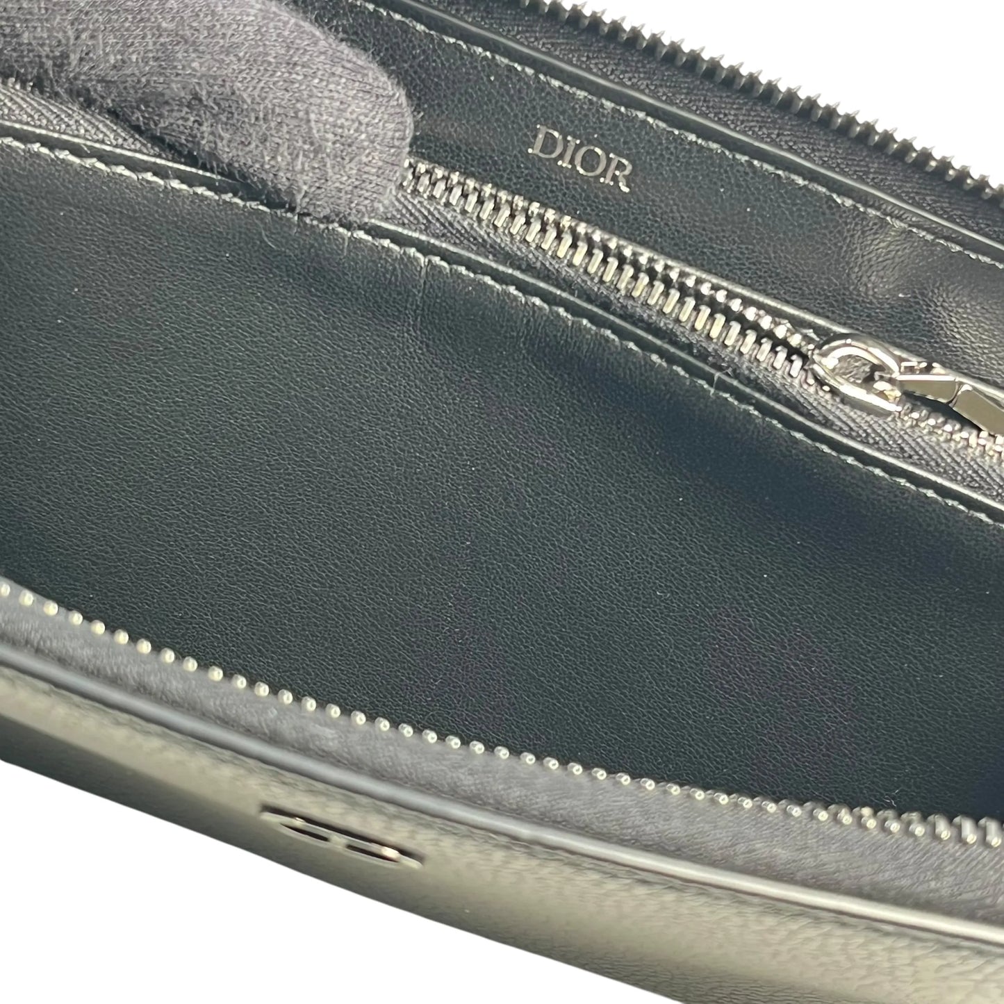 Dior CD Icon Round Zipper Long Wallet - Black