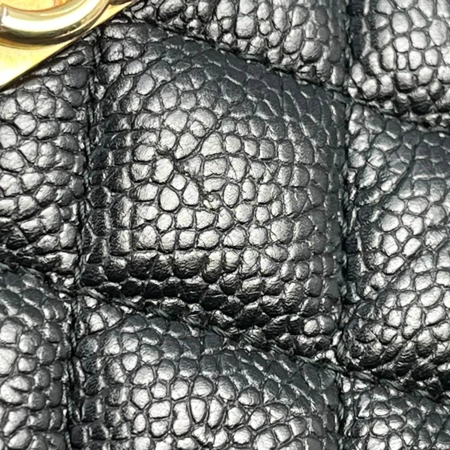 CHANEL Caviarskin Boy Double Zip Around Chain Wallet - Black