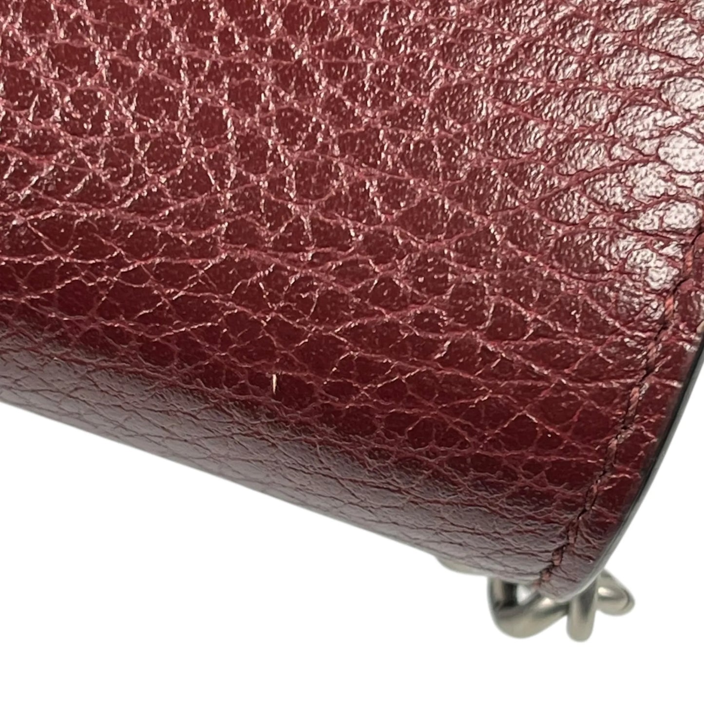 GUCCI Dionysus GG Supreme Chain Wallet - Red