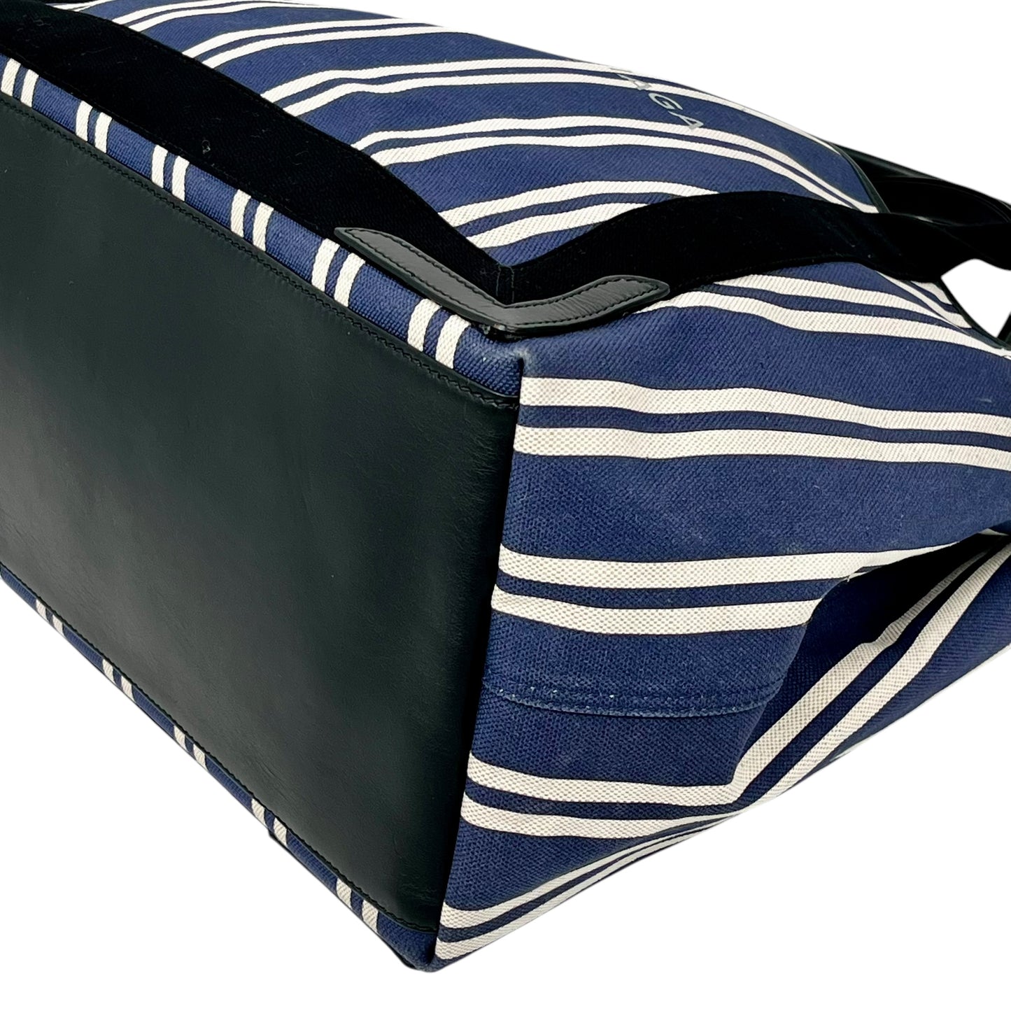 BALENCIAGA Stripe Navy Cabas
