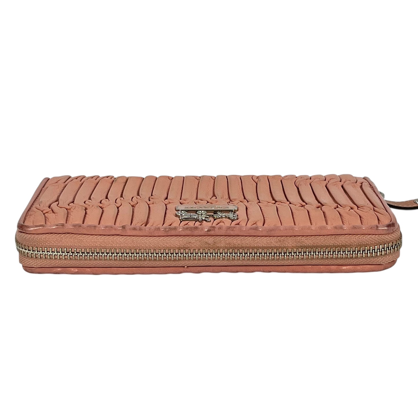 COACH Madison gathered leather zip around wallet