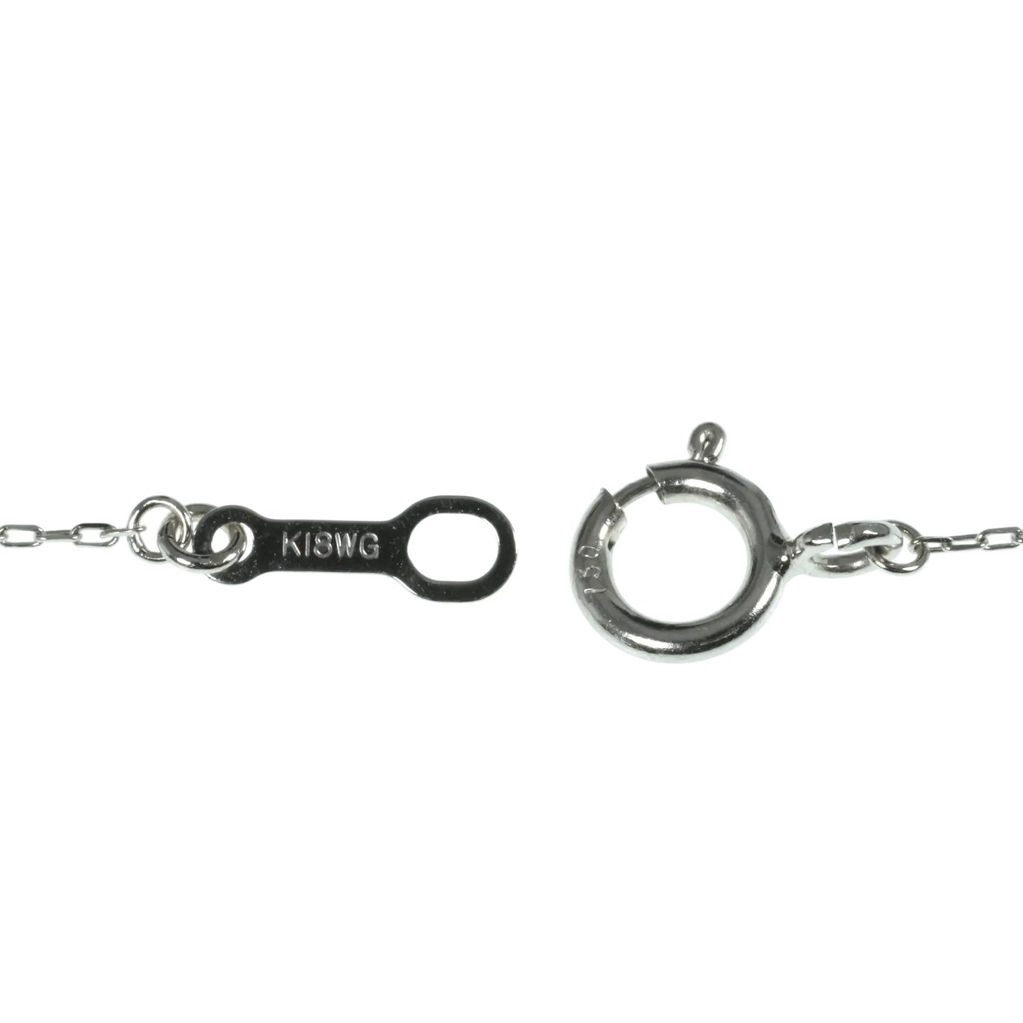 K18 White Gold Oval Diamond Necklace