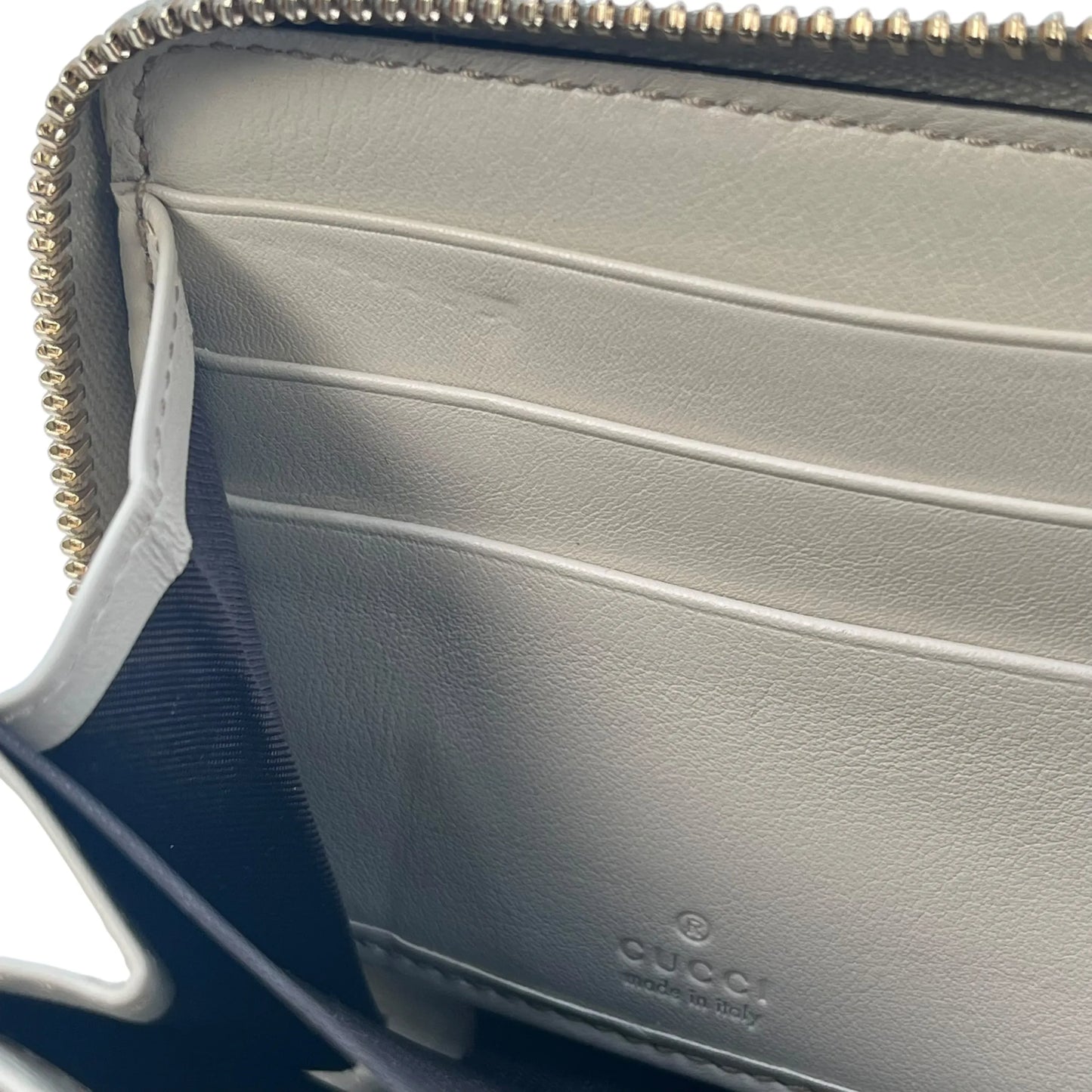 GUCCI Round Zipper Long Wallet - Beige