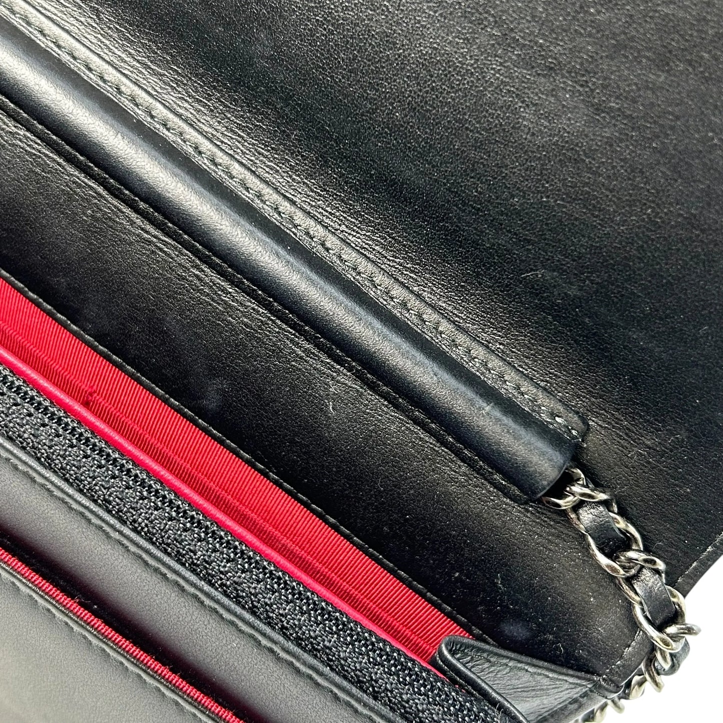 CHANEL Gabrielle Chain Wallet (WOC) - Beige × Black