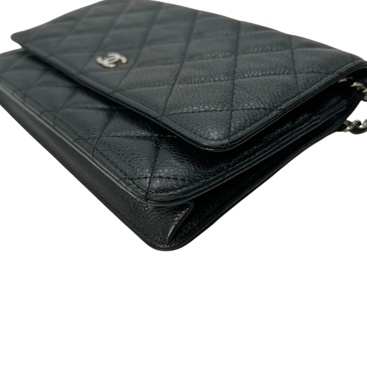 CHANEL Materasse Caviarskin Chain Wallet - Black - 34883