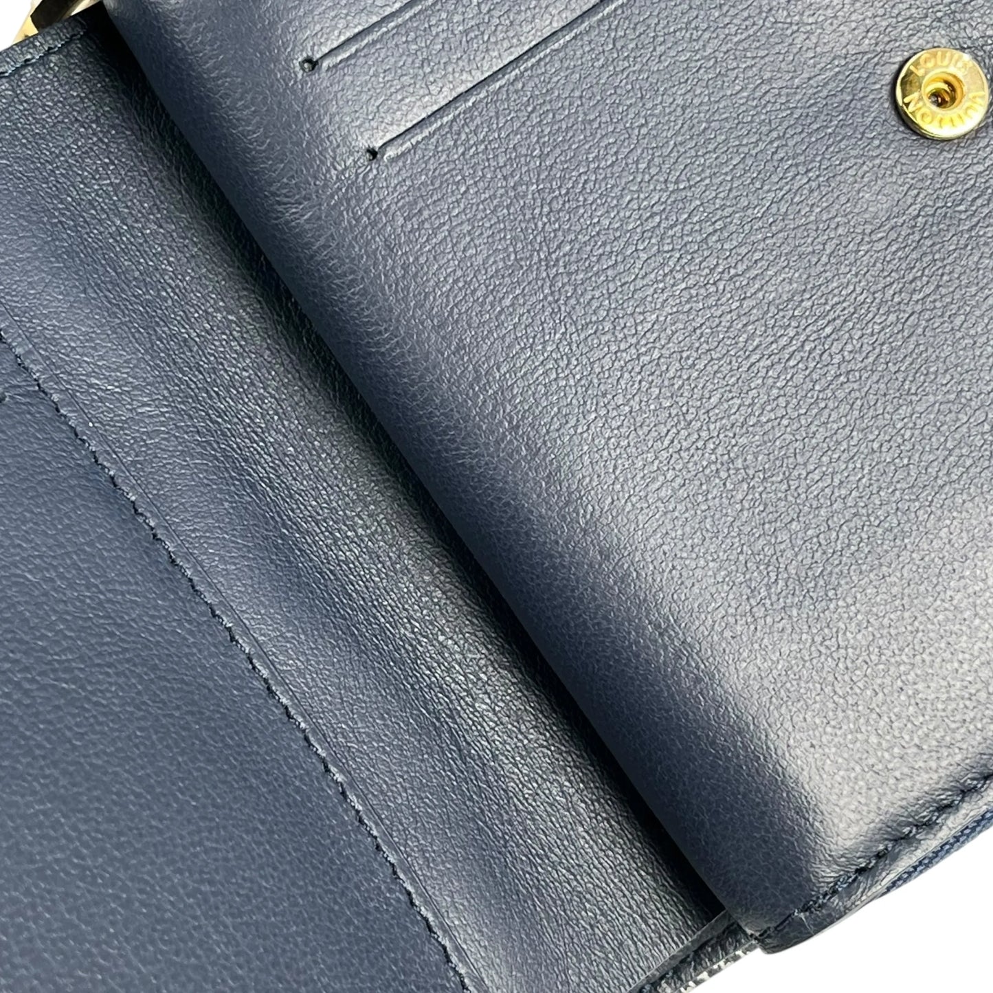 LOUIS VUITTON Portefeuille Lou Monogram Compact Wallet - Navy