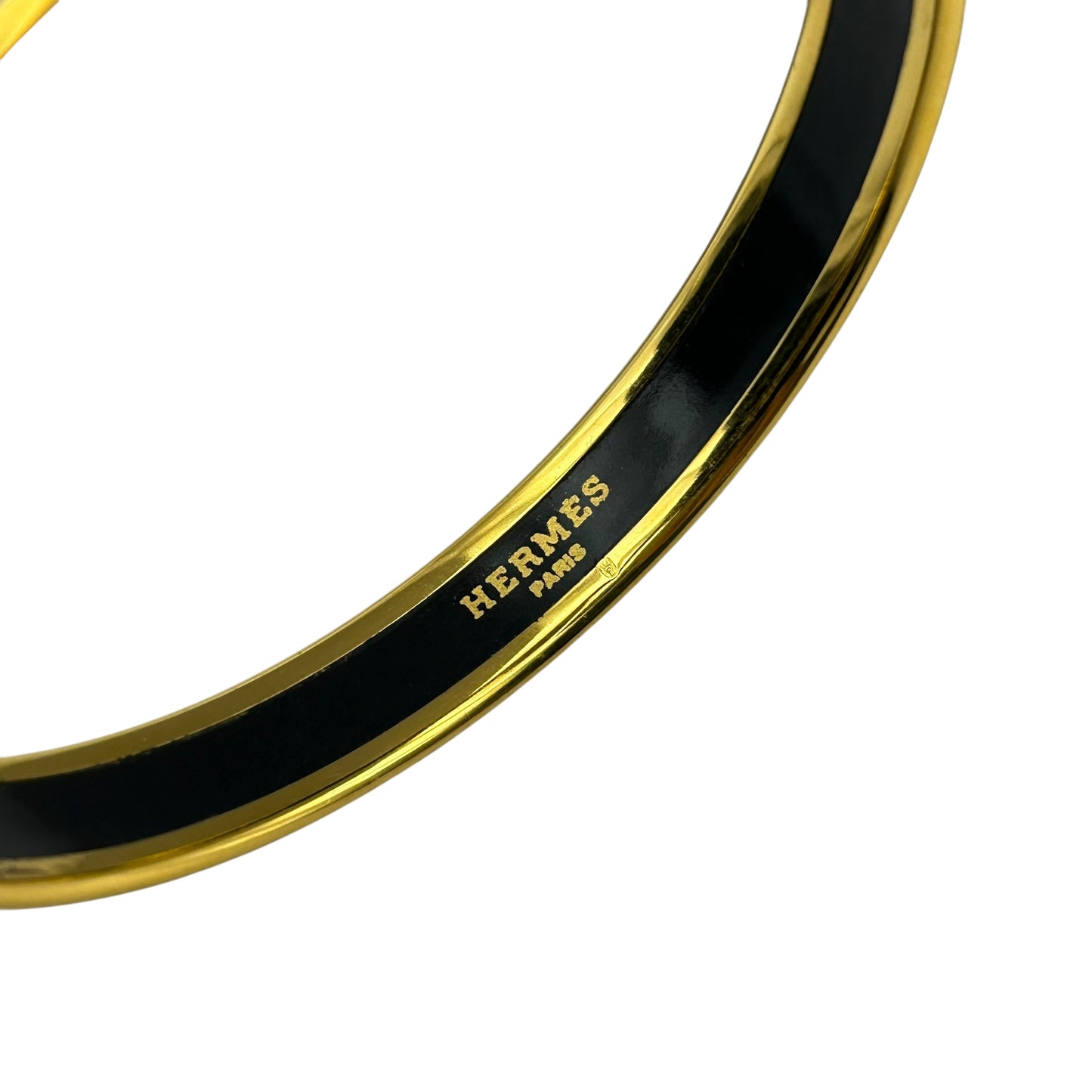 HERMES Enamel Bangle Multi Color Gold