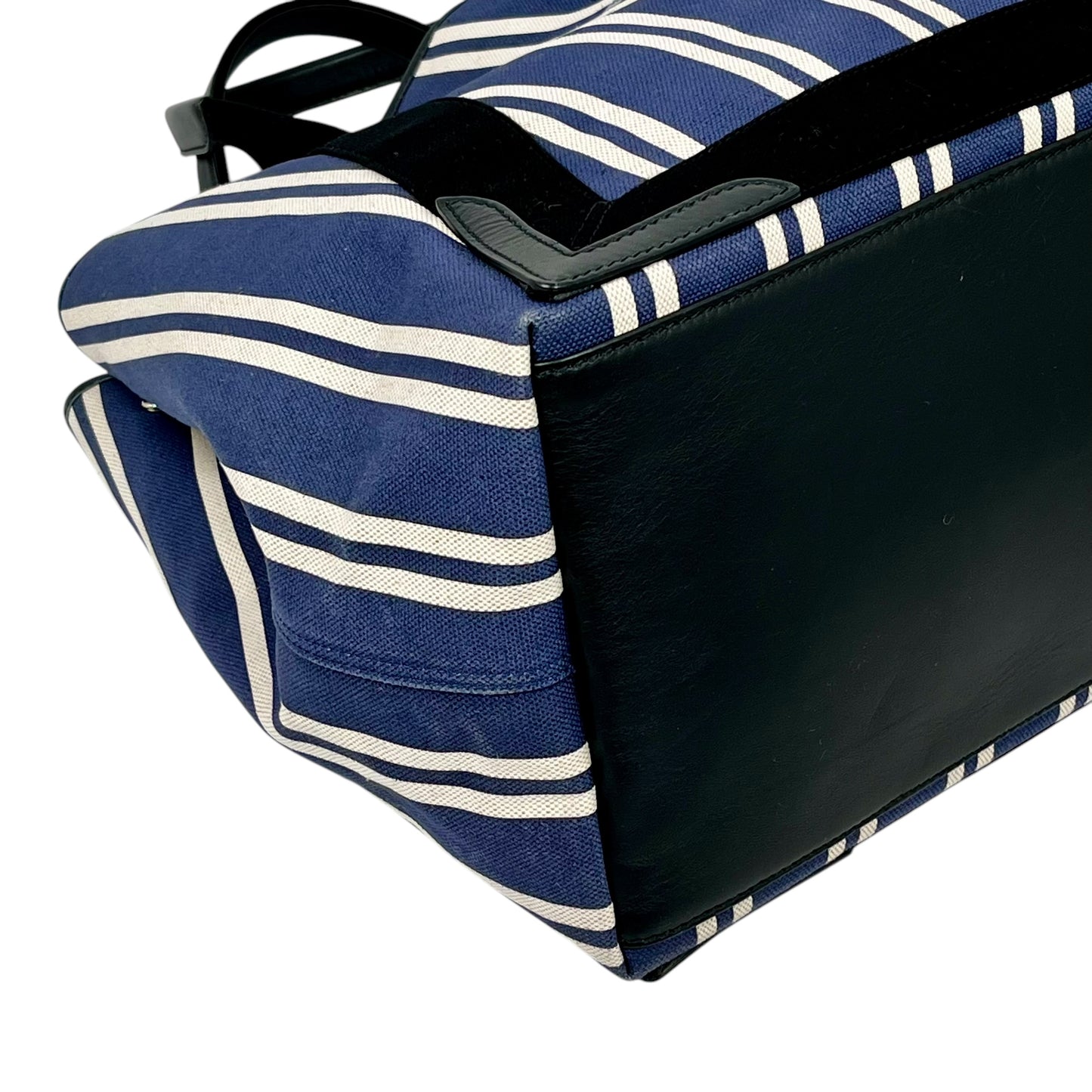 BALENCIAGA Stripe Navy Cabas