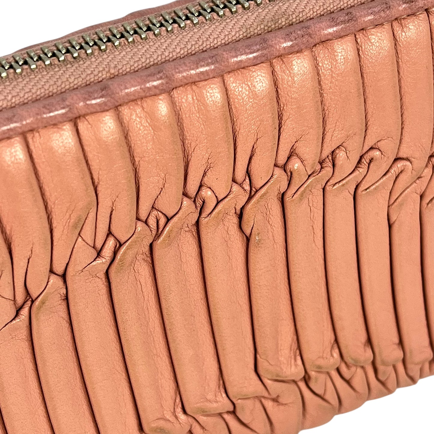 COACH Madison gathered leather zip around wallet