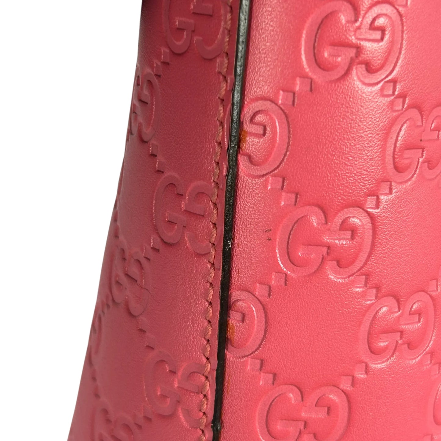 GUCCI Guccissima Leather Hand Bag Shoulder Bag - Pink
