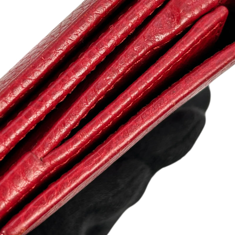GUCCI GG Marmont Leather Trifold Compact Wallet - Red