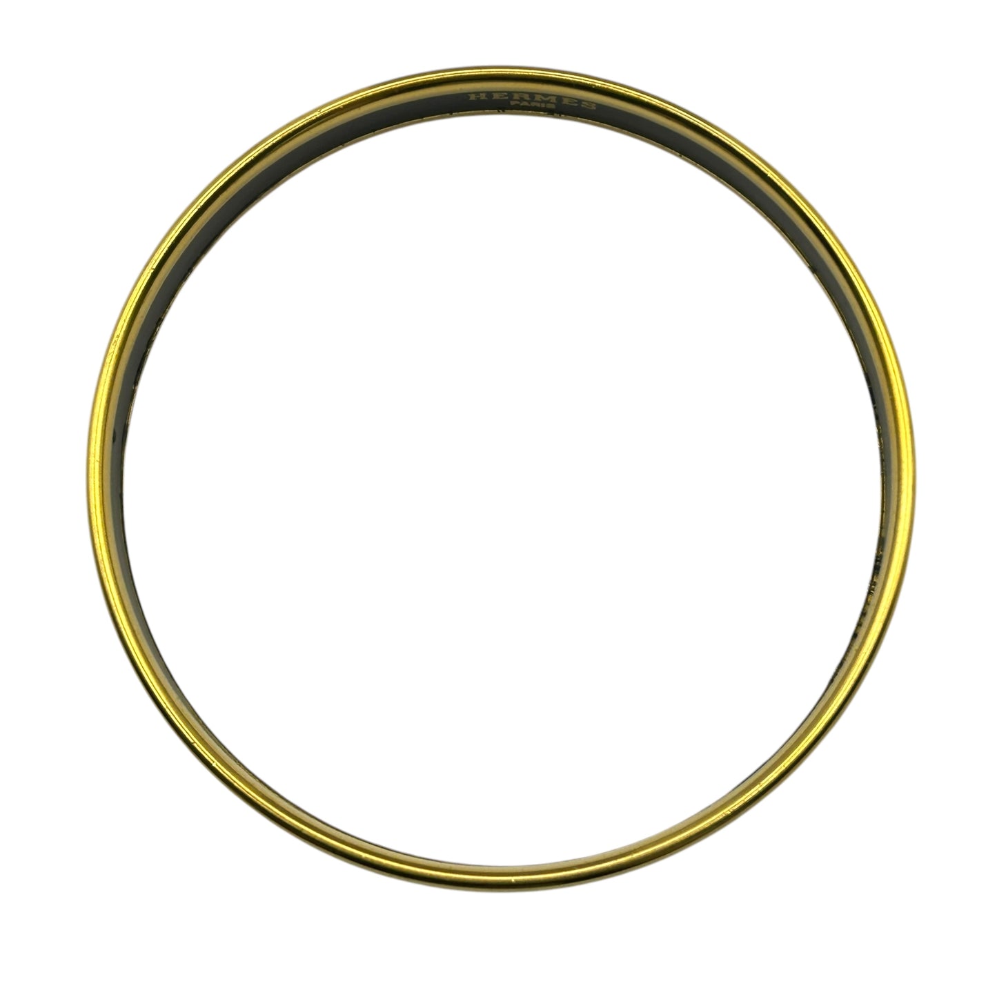HERMES Enamel Bangle Multi Color Gold