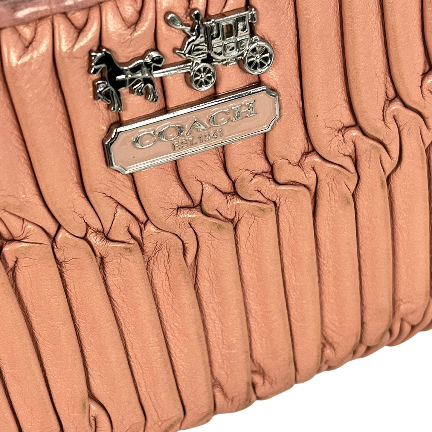 COACH Madison gathered leather zip around wallet