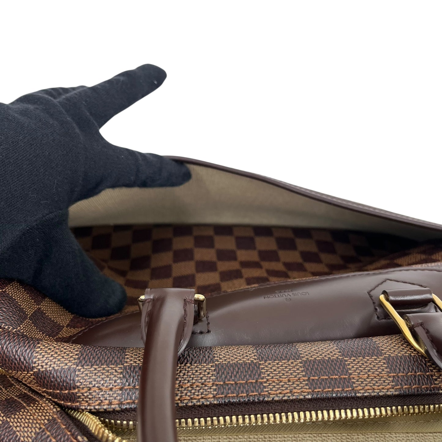 Louis Vuitton Damier Deauville Bowling Vanity Hand Bag