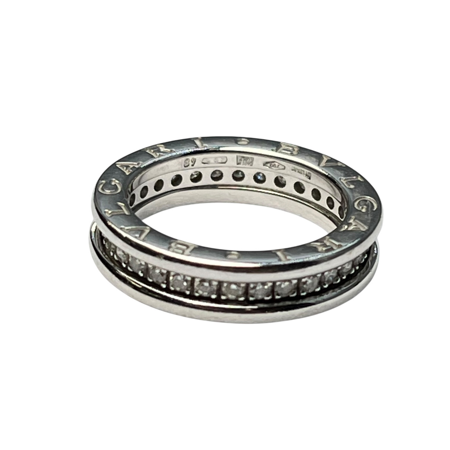 BVLGARI B-Zero1 1 Band Diamond Ring 18KWG Jewelry