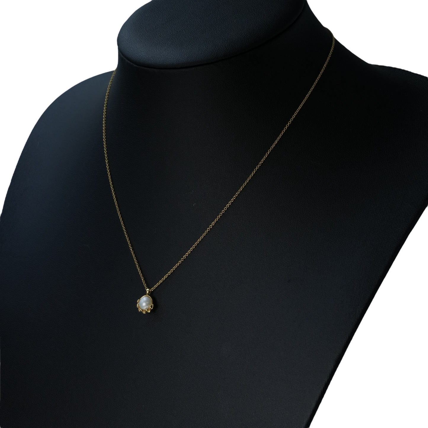Tiffany Olive Leaf Pearl Pendant Necklace