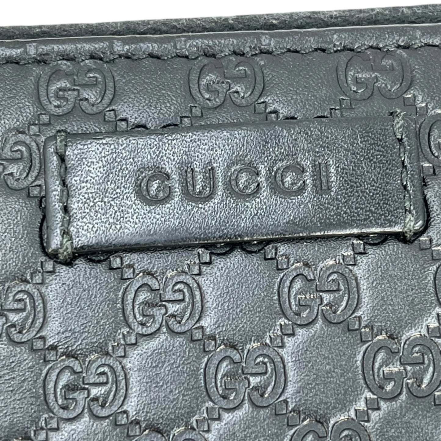 GUCCI Microguccissima Round Zip Long Wallet - Black