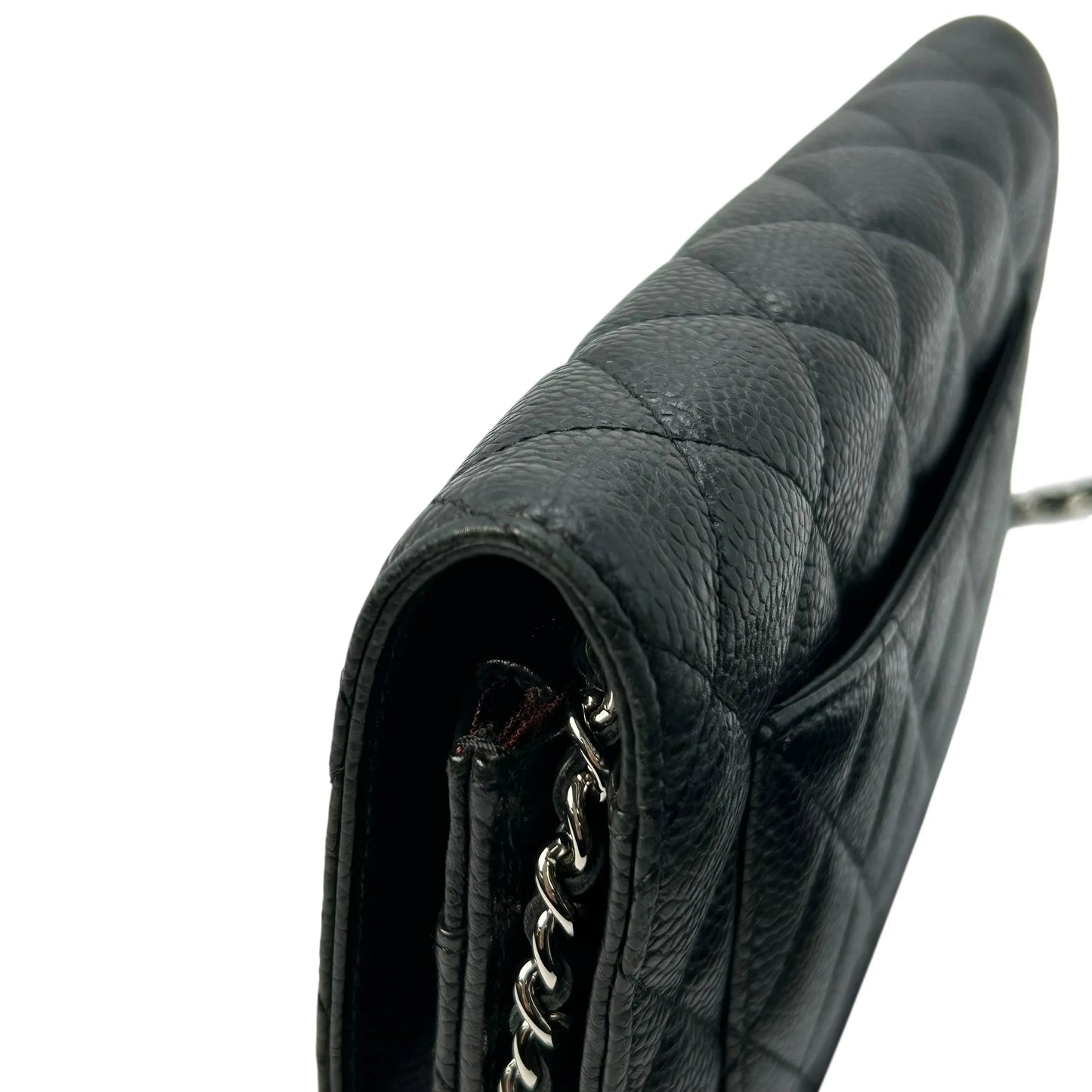 CHANEL Materasse Caviarskin Chain Wallet - Black - 34883