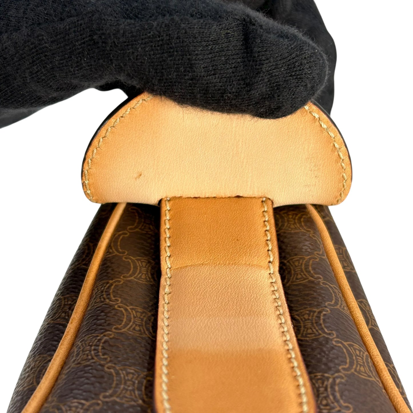 Celine Macadam PVC Canvas One Shoulder Bag Hand Bag - Brown