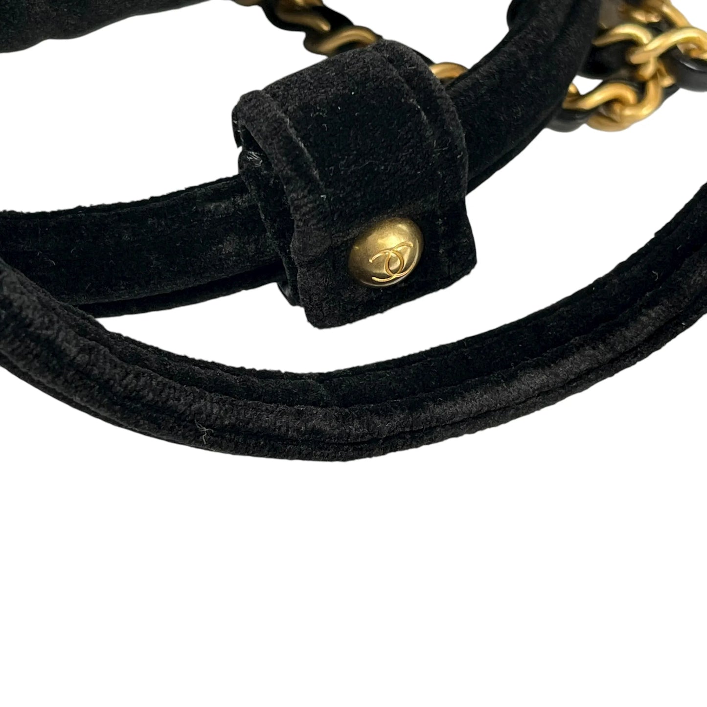 CHANEL Matelasse Boston Velvet Mini Bag Shoulder Bag - Black
