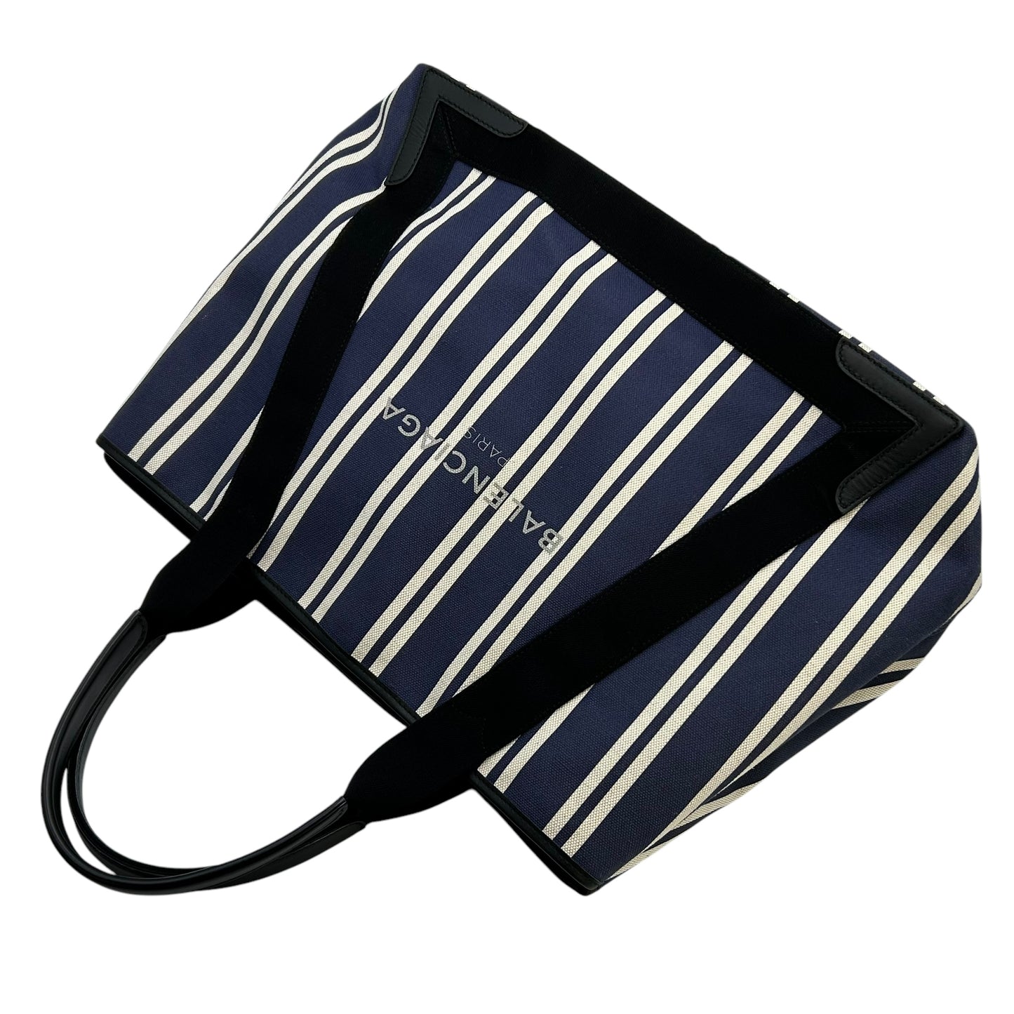 BALENCIAGA Stripe Navy Cabas