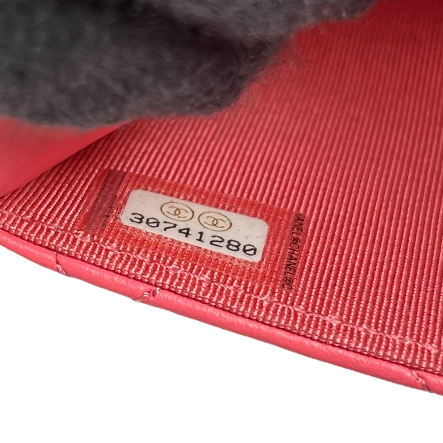 CHANEL Materasse Lamb Skin Chain Wallet - Pink
