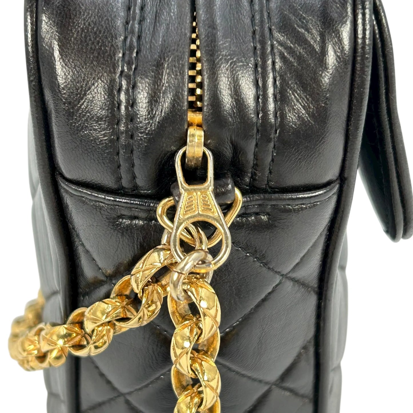 CHANEL Matelasse Tassel Chain Shoulder Bag - Black