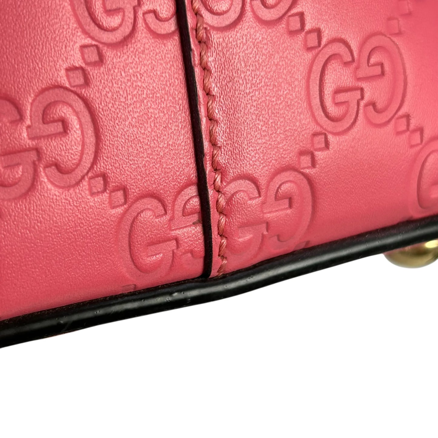 GUCCI Guccissima Leather Hand Bag Shoulder Bag - Pink