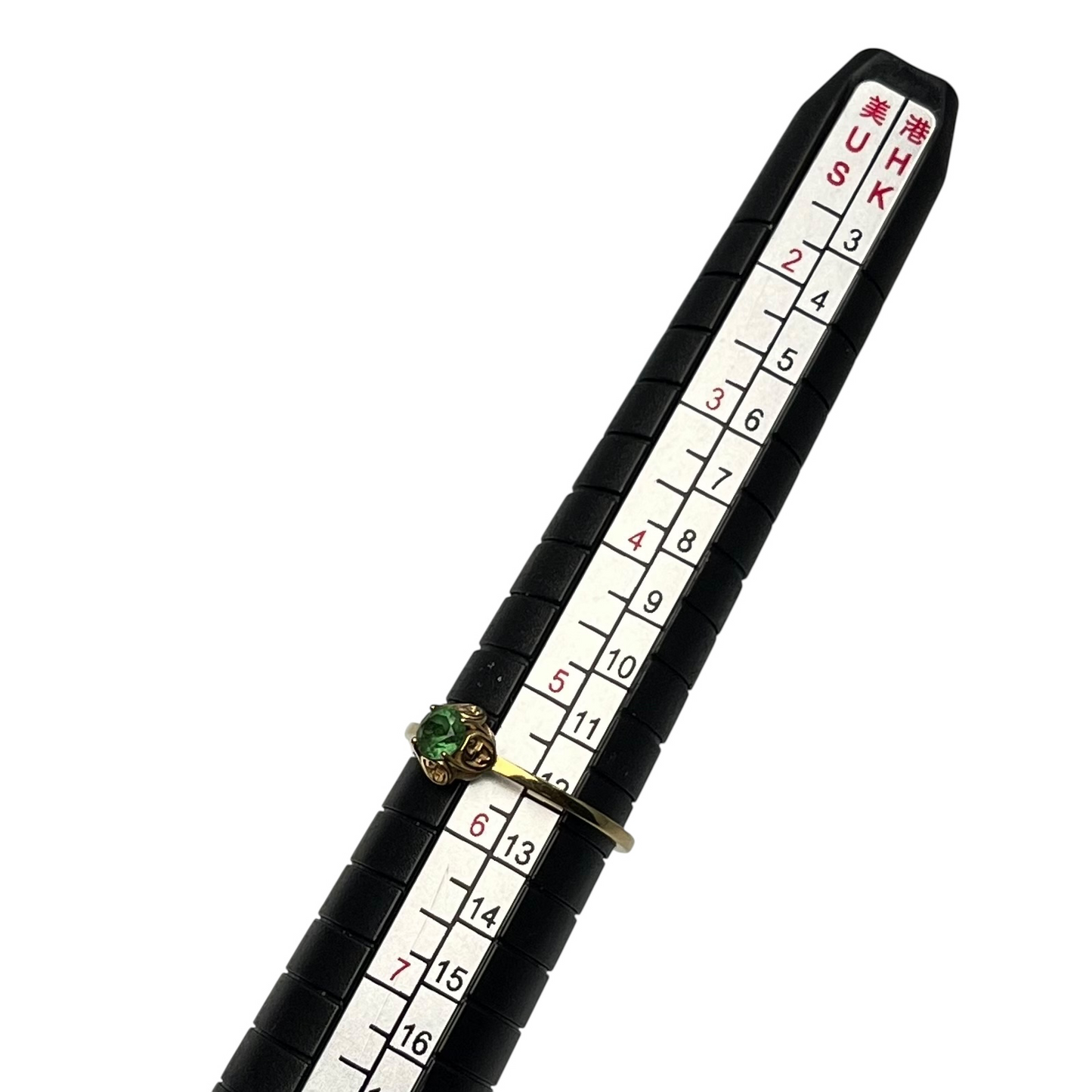 GUCCI Interlocking G Tormaline Ring 18KYG Jewelry