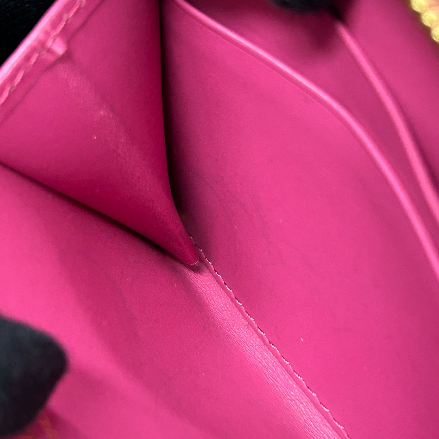 PRADA Round Zip Compact Wallet Coin Purse - Pink