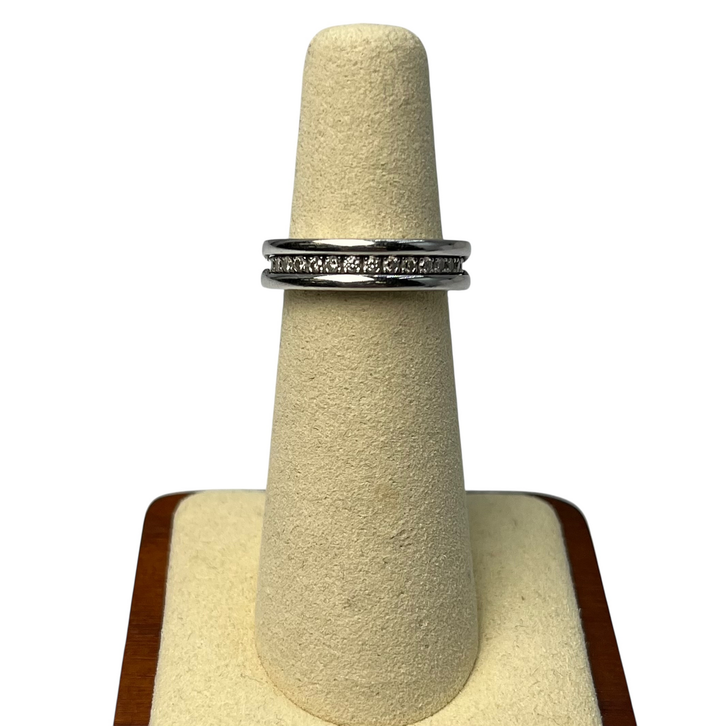 BVLGARI B-Zero1 1 Band Diamond Ring 18KWG Jewelry