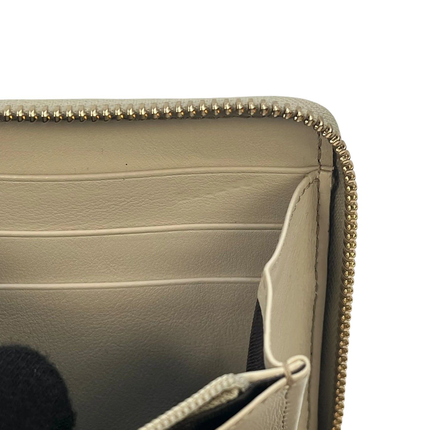 GUCCI Round Zipper Long Wallet - Beige