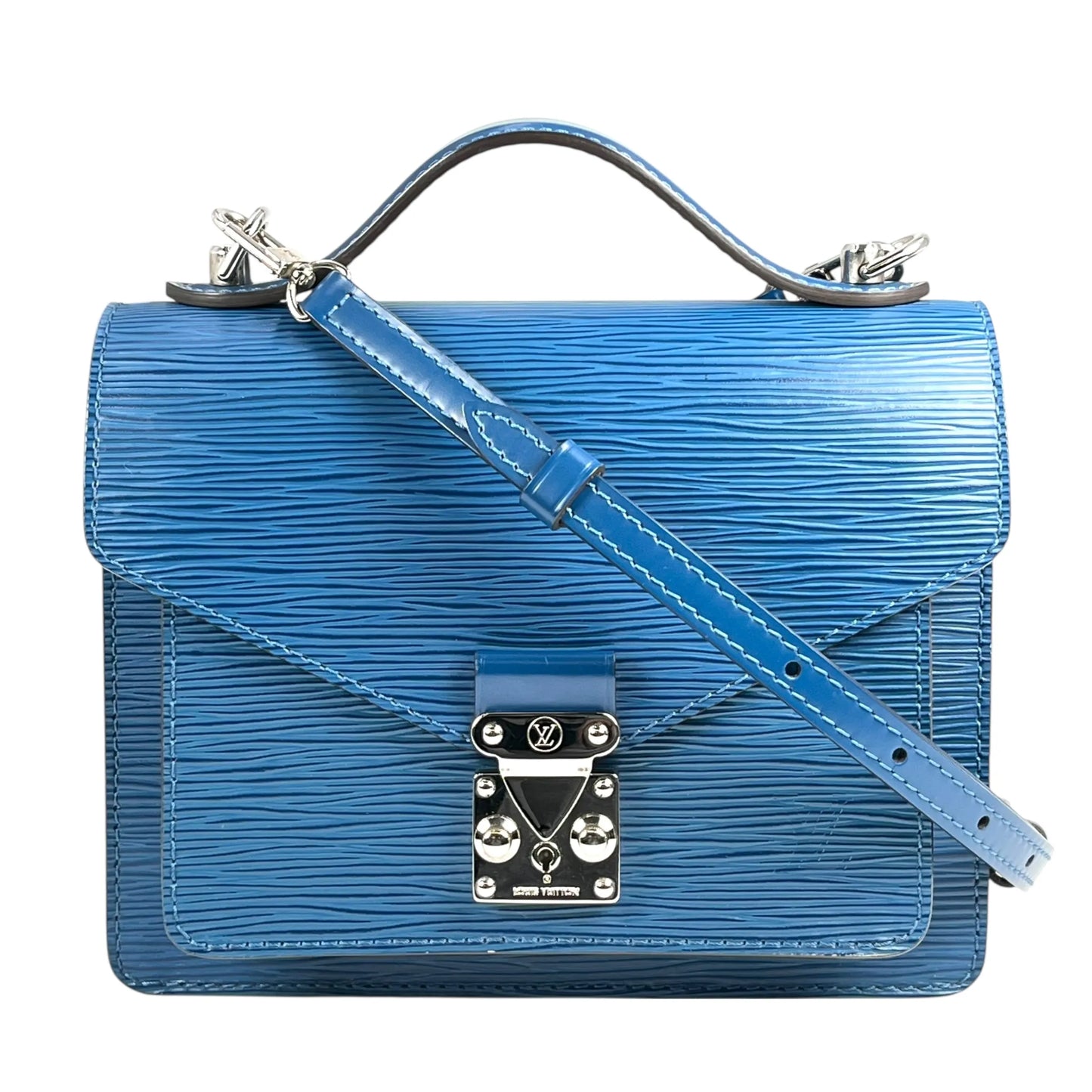 Louis Vuitton Epi Monceau BB Hand Bag - Blue