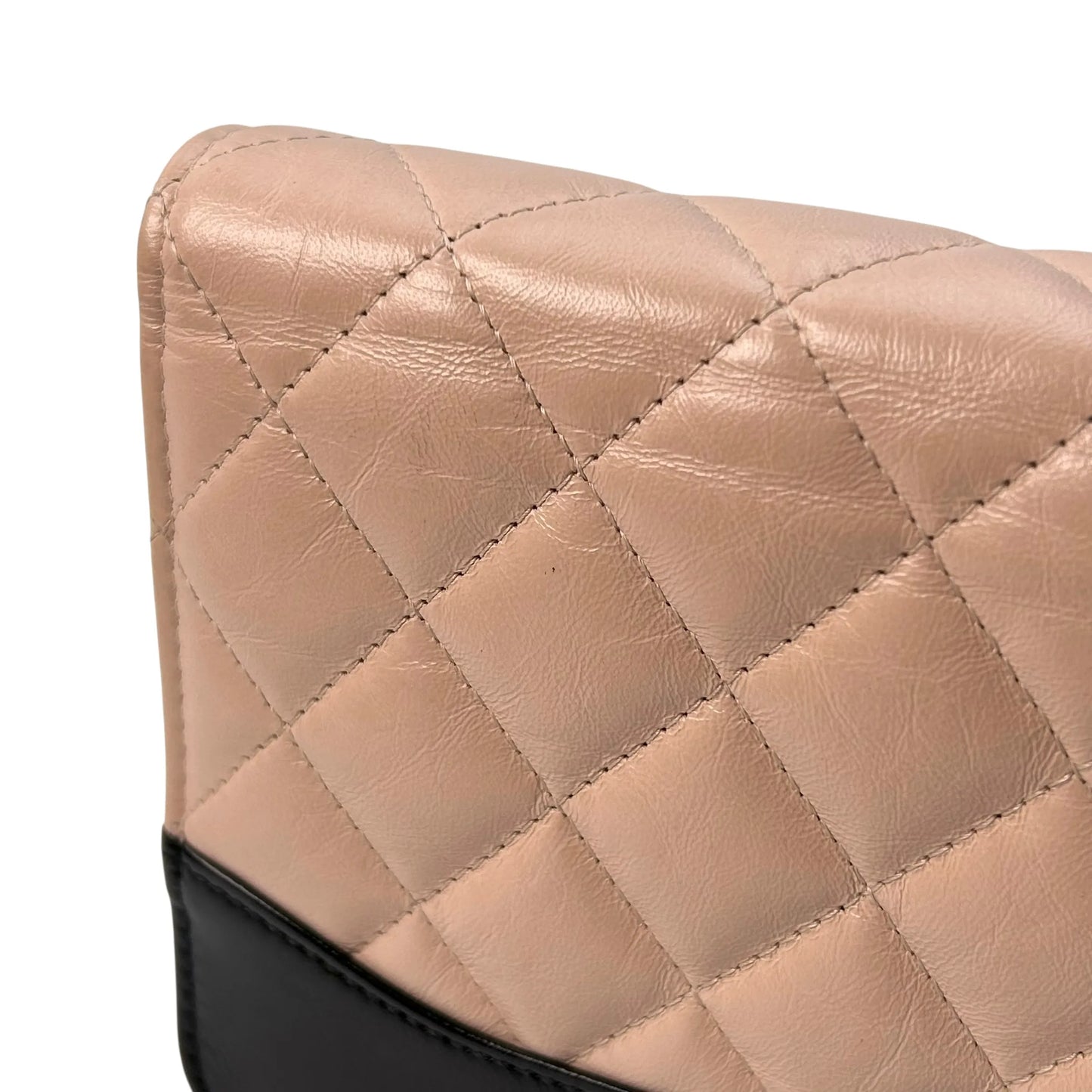CHANEL Gabrielle Chain Wallet (WOC) - Beige × Black