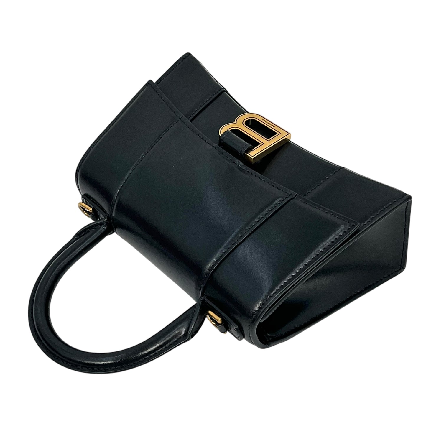 BALENCIAGA Hourglass Hand Bag 2way Black