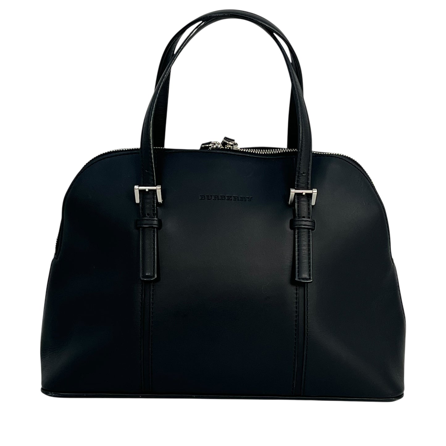 BURBERRY Leather Hand Bag - Black