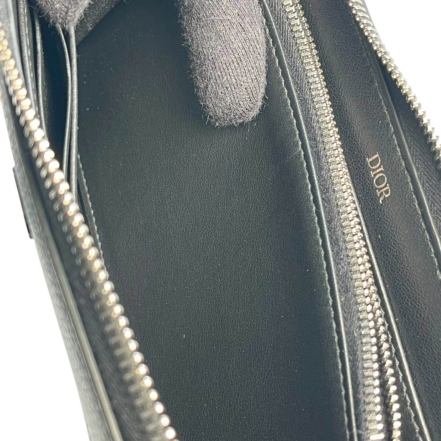 Dior CD Icon Round Zipper Long Wallet - Black