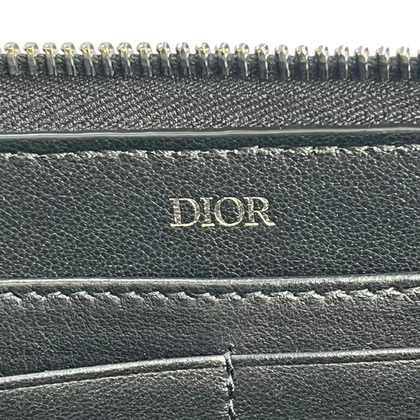 Dior CD Icon Round Zipper Long Wallet - Black