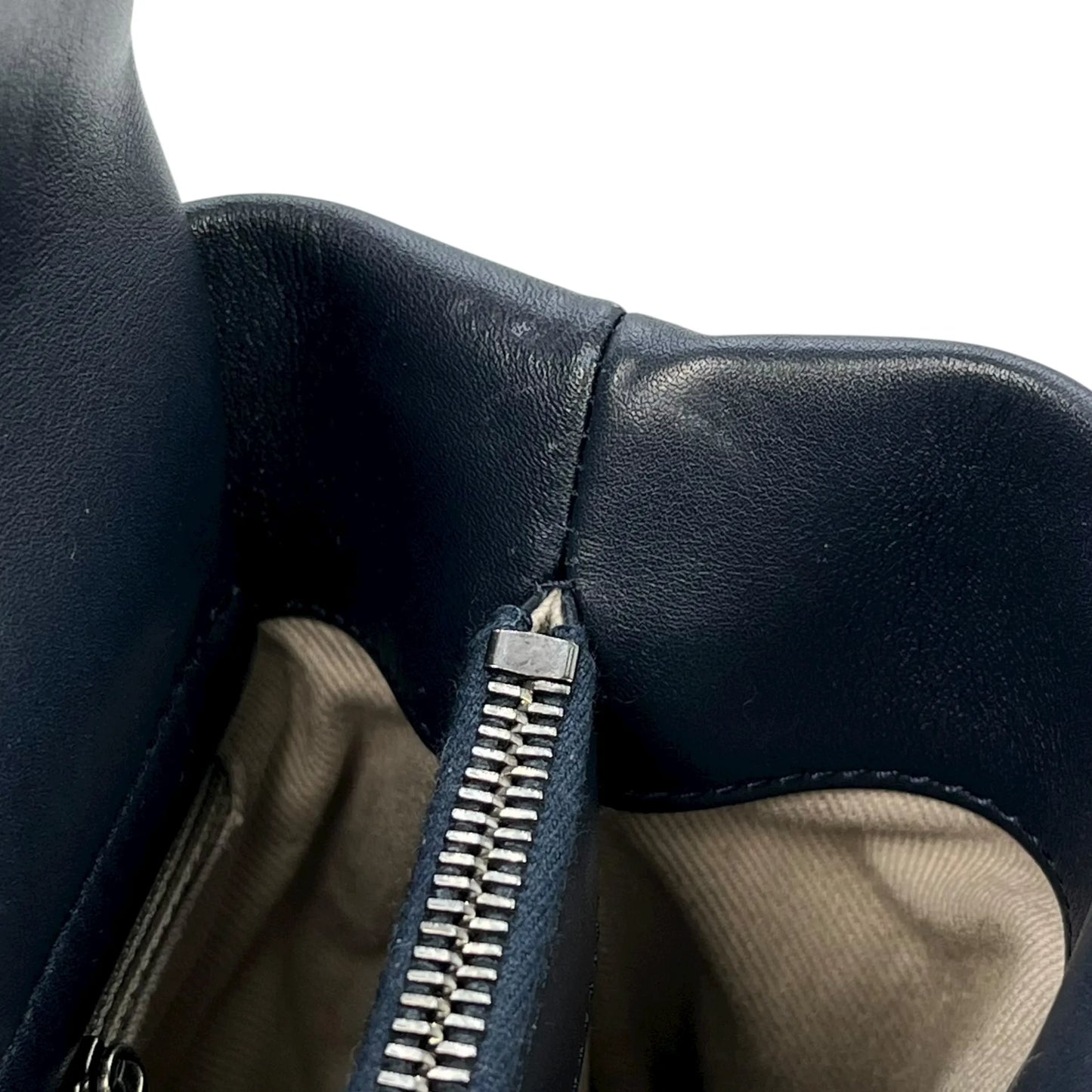 CHANEL Matelasse Tweed and Quilted Aged Calfskin Medium Hand Bag Chain Shoulder Bag - Navy