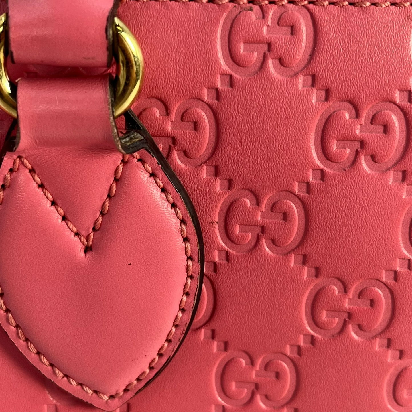 GUCCI Guccissima Leather Hand Bag Shoulder Bag - Pink