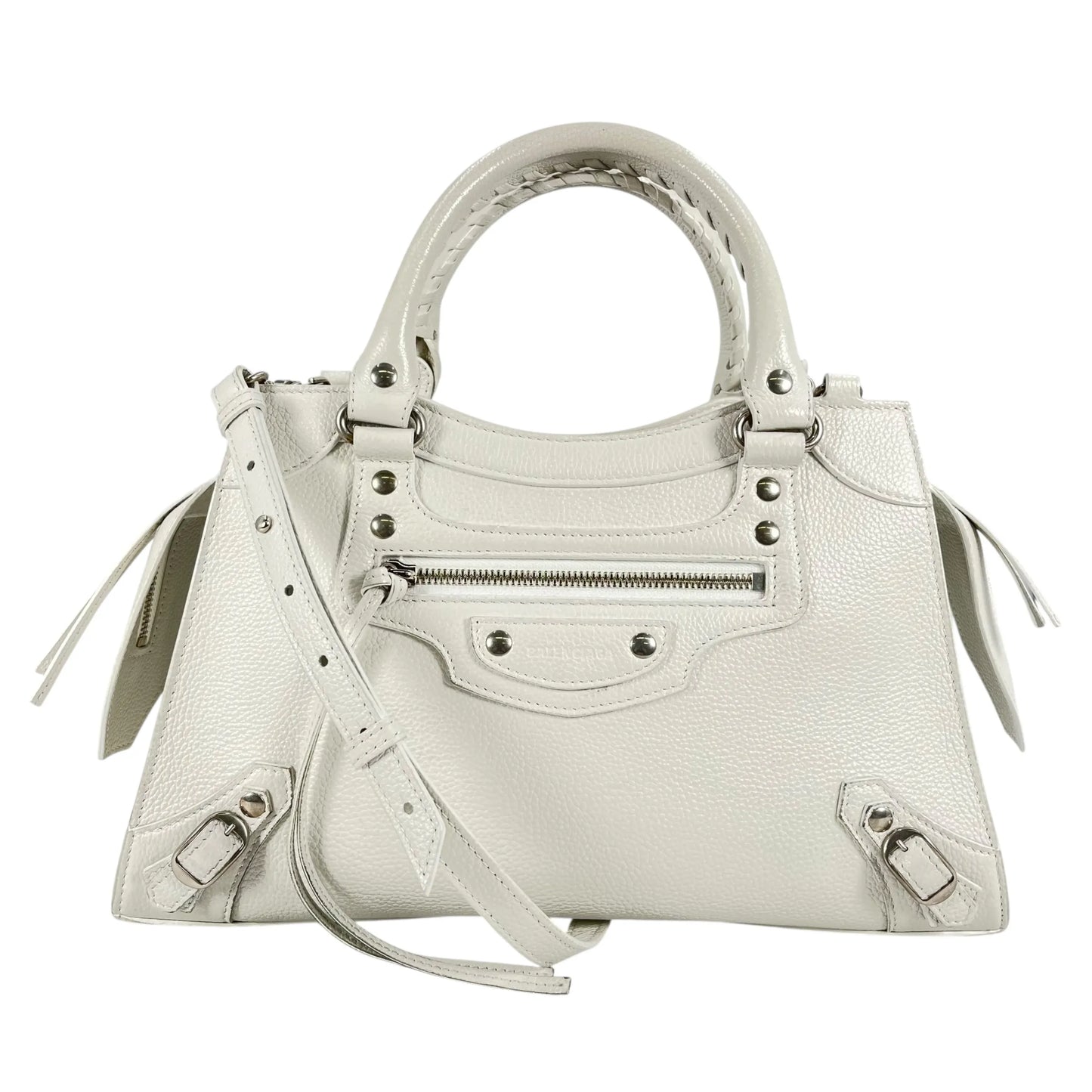 Balenciaga Neo Classic City Hand Bag - White