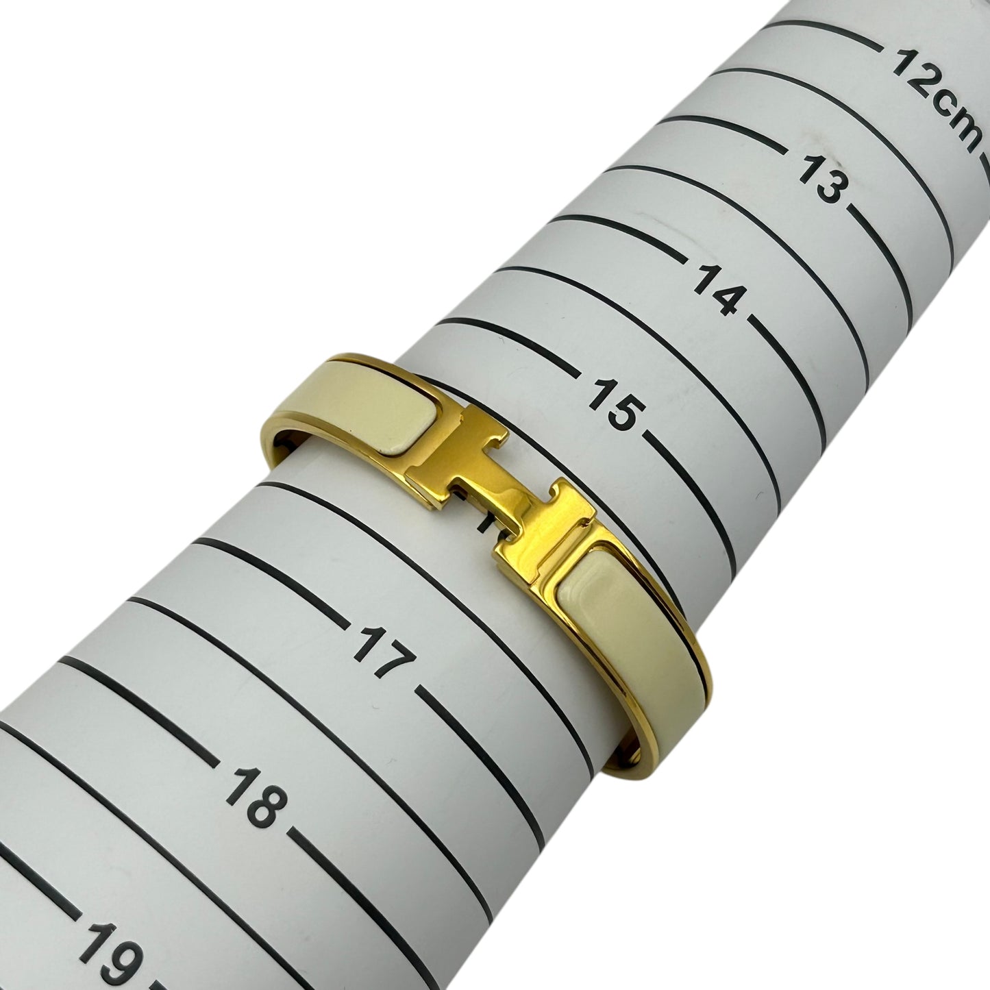 HERMES Clic H Cream Gold