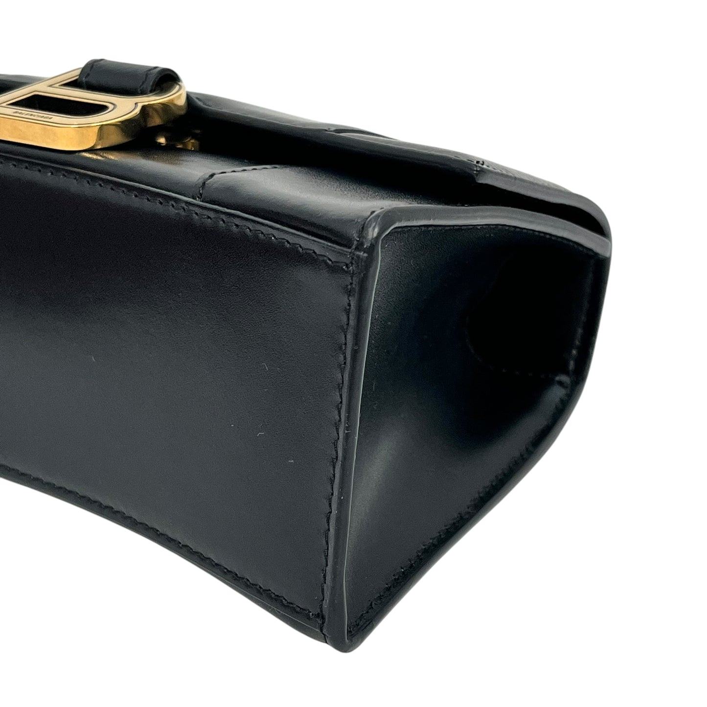 BALENCIAGA Hourglass Hand Bag 2way Black