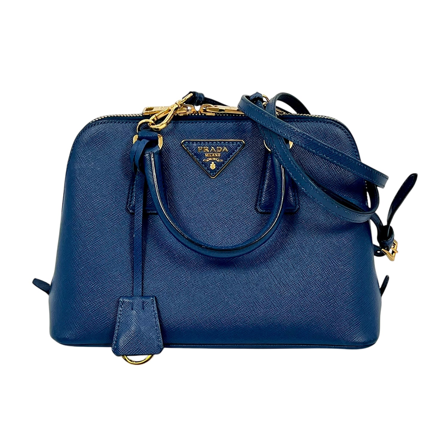 PRADA Saffiano Promenade 2way Bag Blue