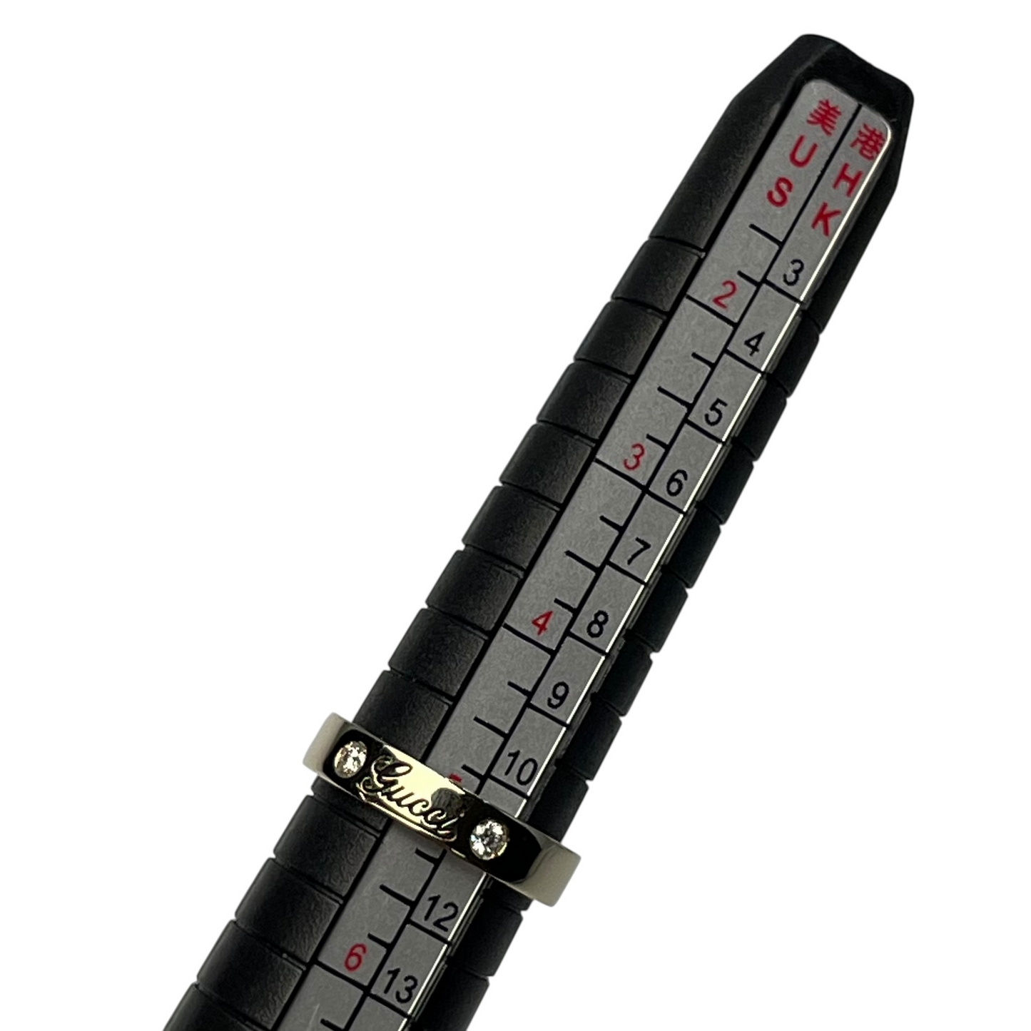 GUCCI Icon Diamond Ring 18KWG Jewelry