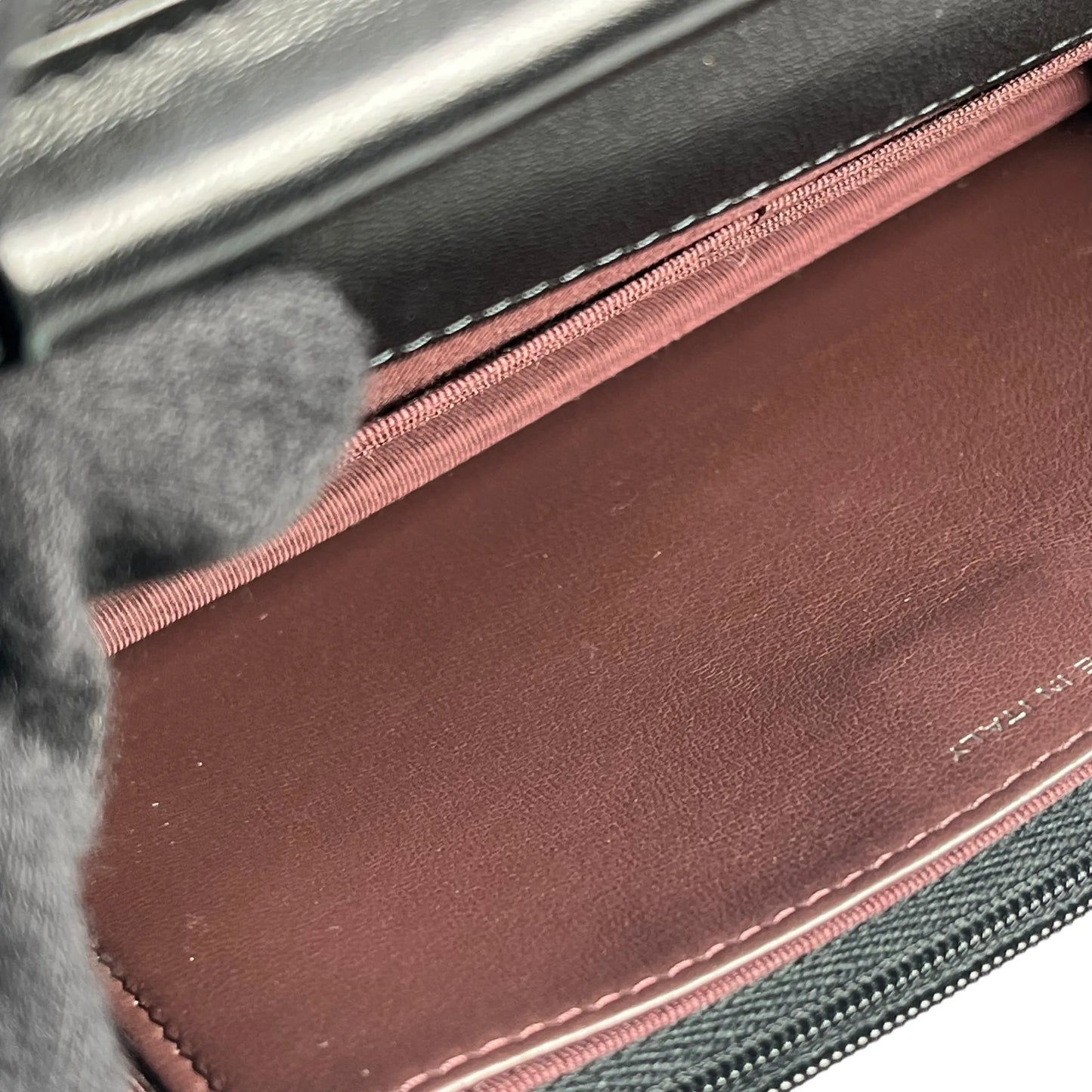 CHANEL Matelasse Lamskin Chain Wallet - Black