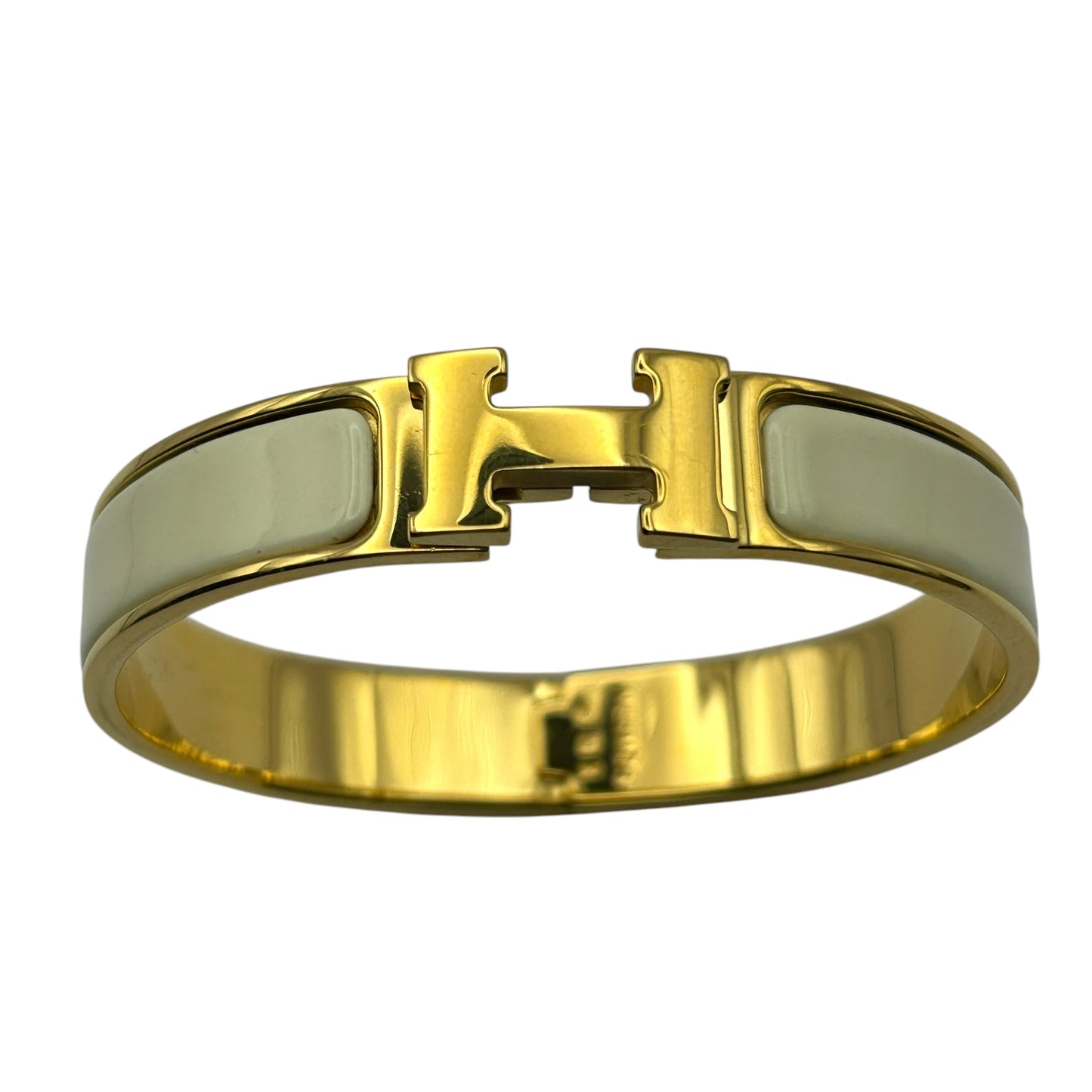HERMES Clic H Cream Gold