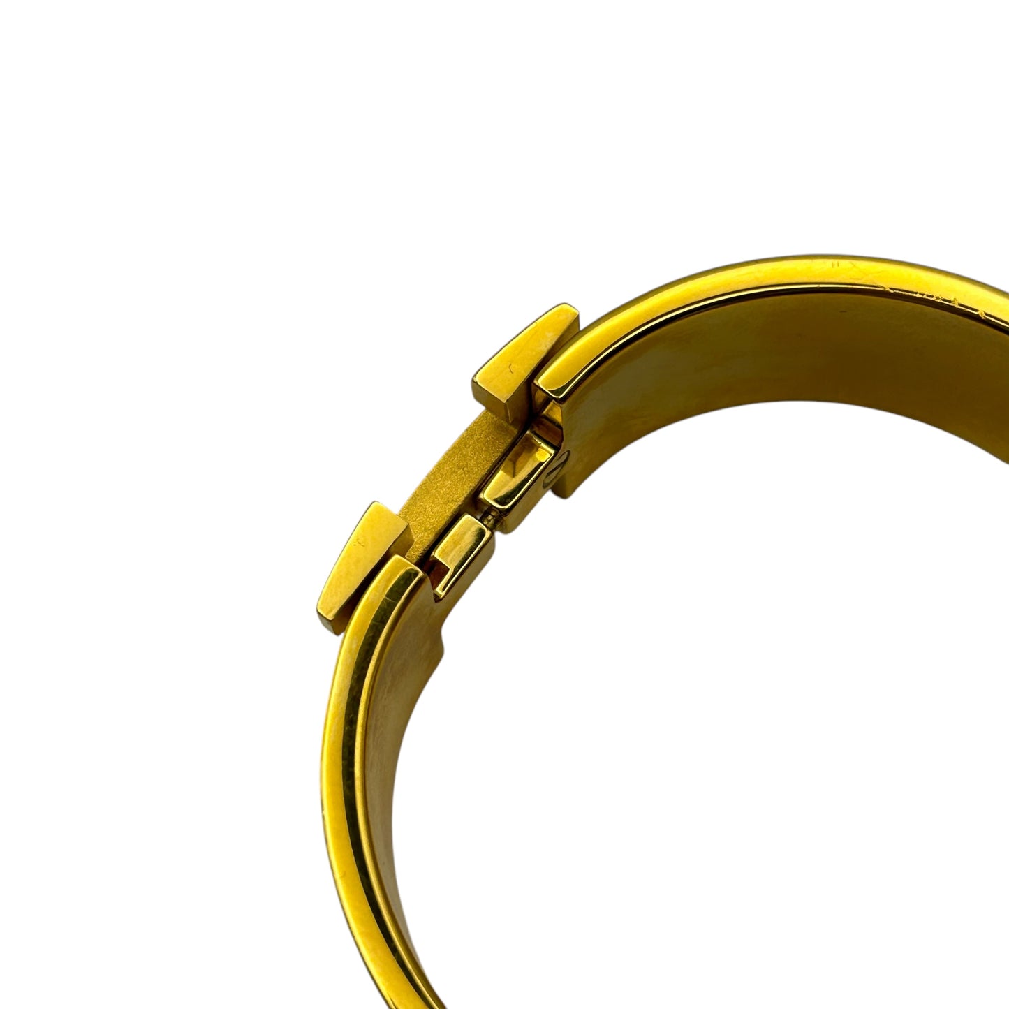 HERMES Clic Clac H Enamel Bracelet GM Nude Gold