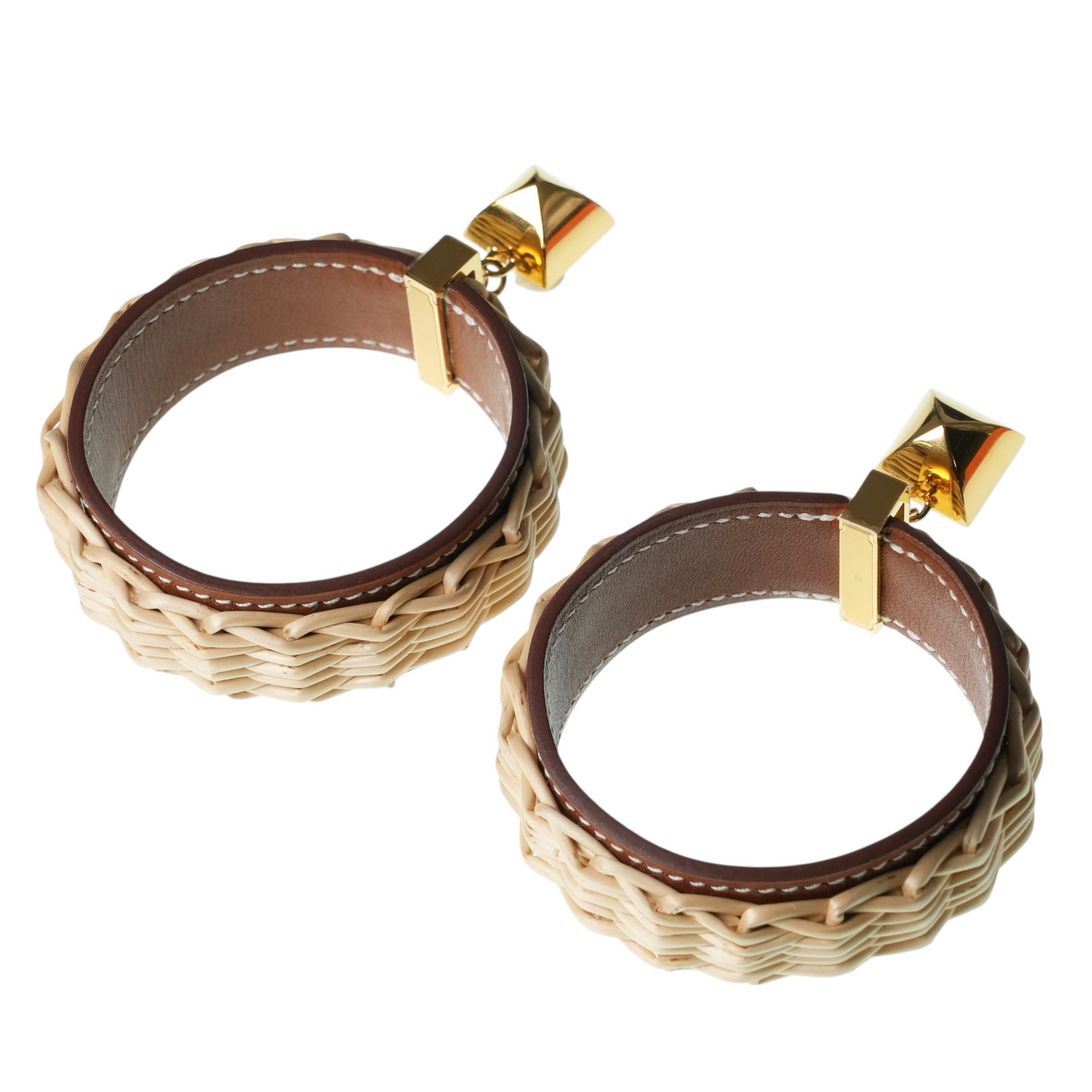 HERMES Wicker Swift Medor Picnic Earring