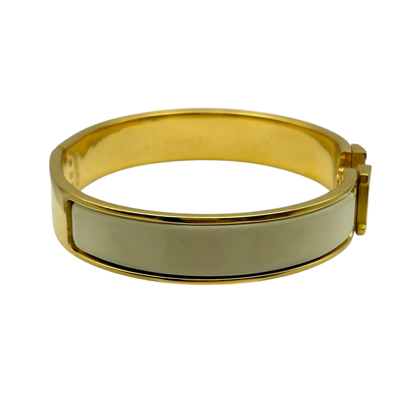 HERMES Clic H Cream Gold